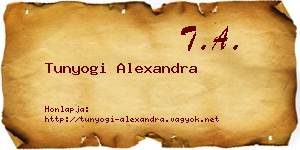 Tunyogi Alexandra névjegykártya