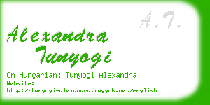 alexandra tunyogi business card